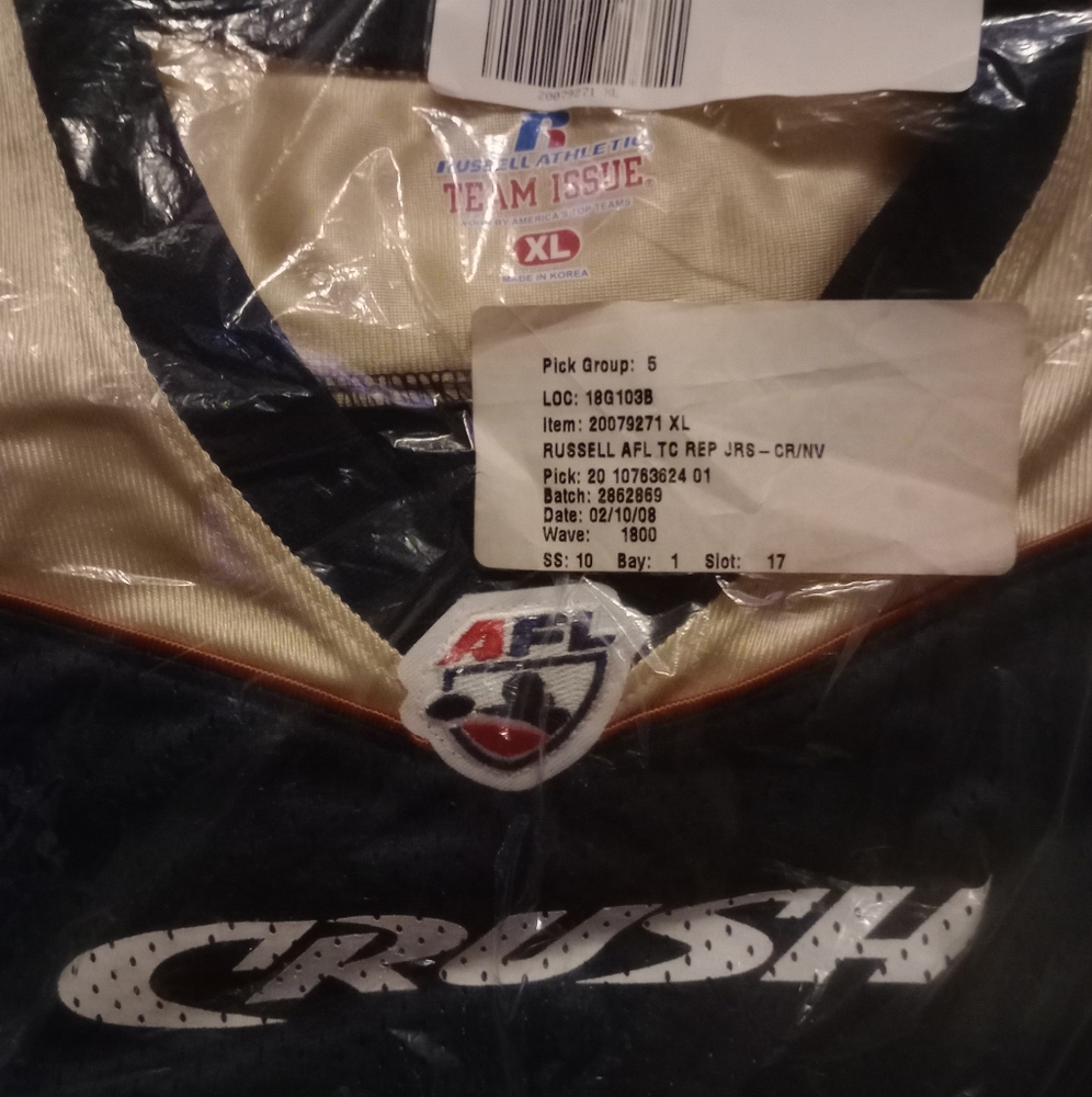Colorado Crush AFL Black and Cream Jersey